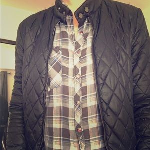 21 Men Quilted Black bomber style jacket